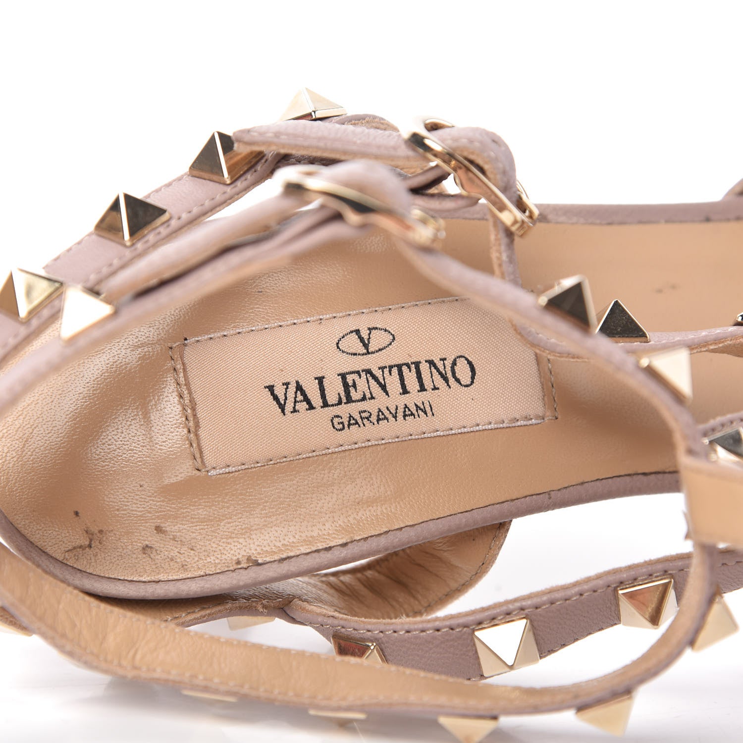 Valentino Garavani Patent Rockstud Ankle Strap 65mm Pumps 37 Poudre 7 of 8