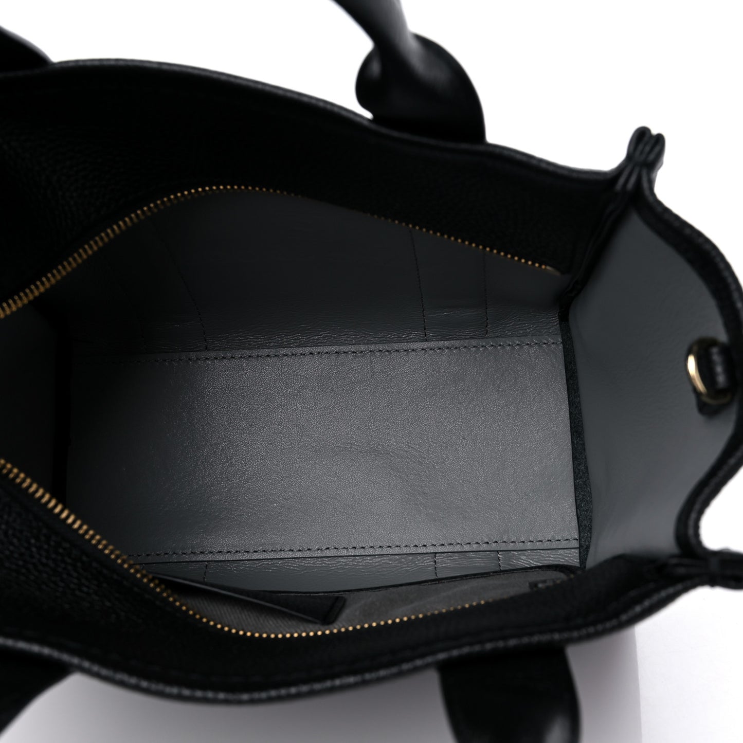 Grained Calfskin Small The Tote Bag Black