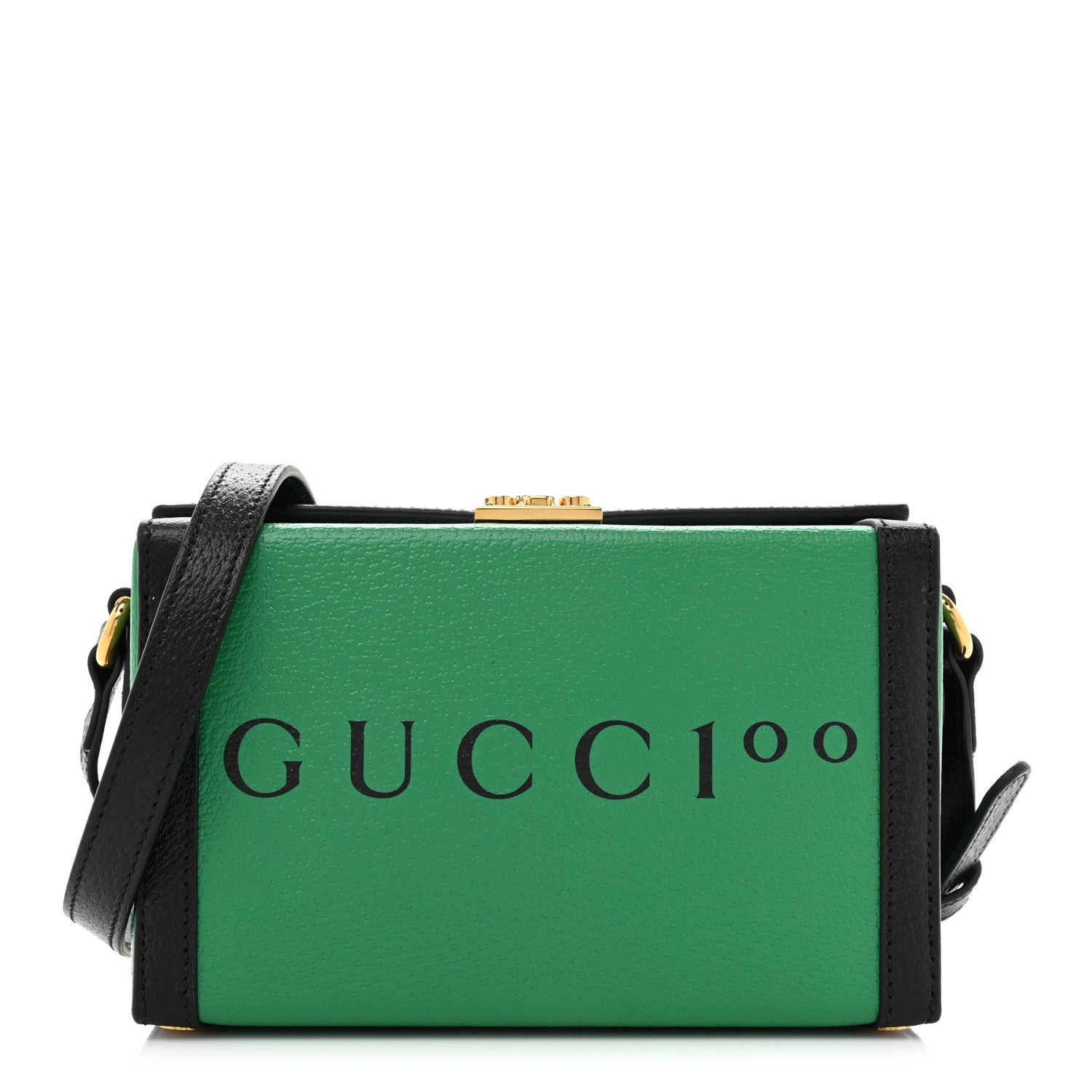 Gucci Grained Calfskin Gucci 100 Mini Bag Green 1 of 11