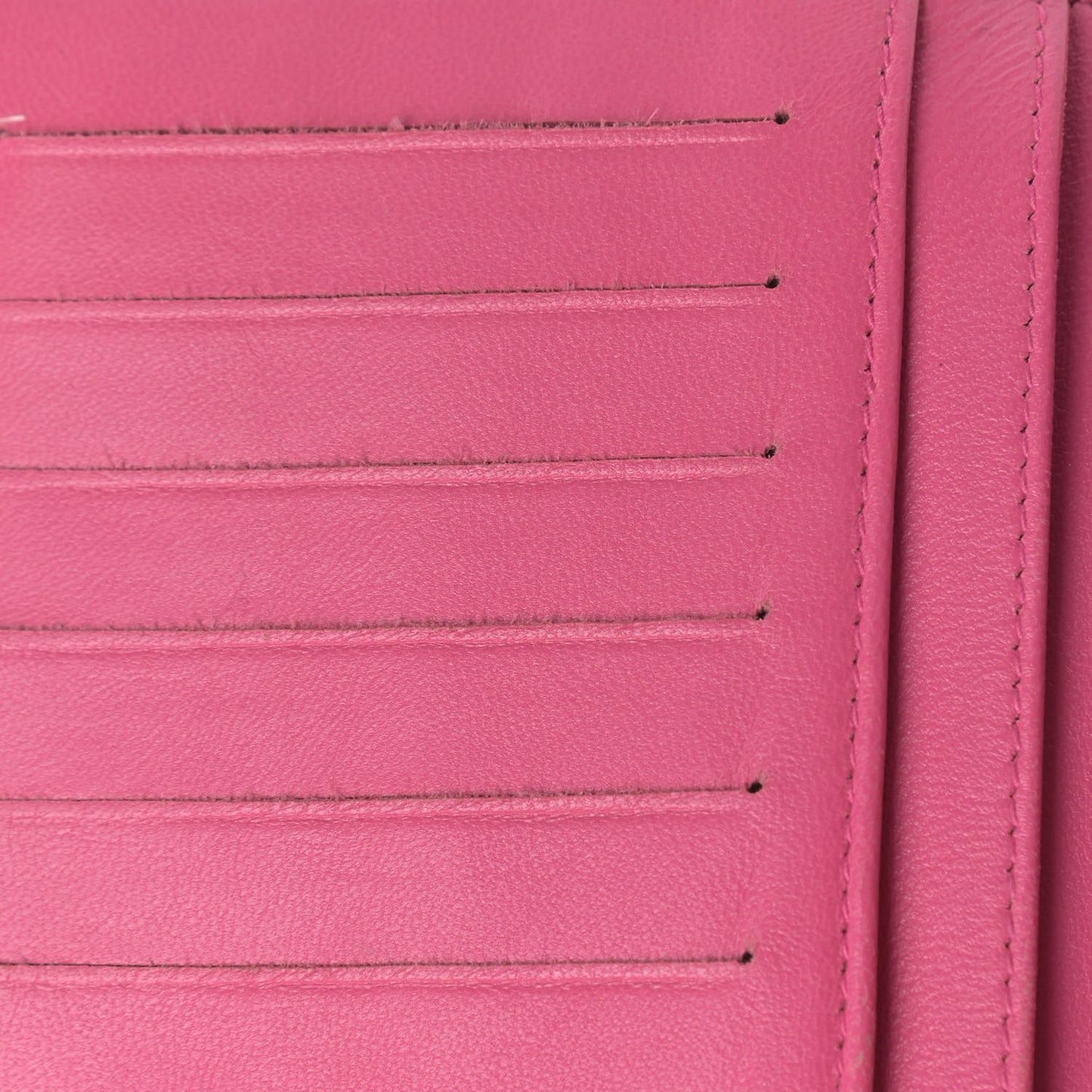 Patent Calfskin Lucky Symbols Yen Wallet Pink