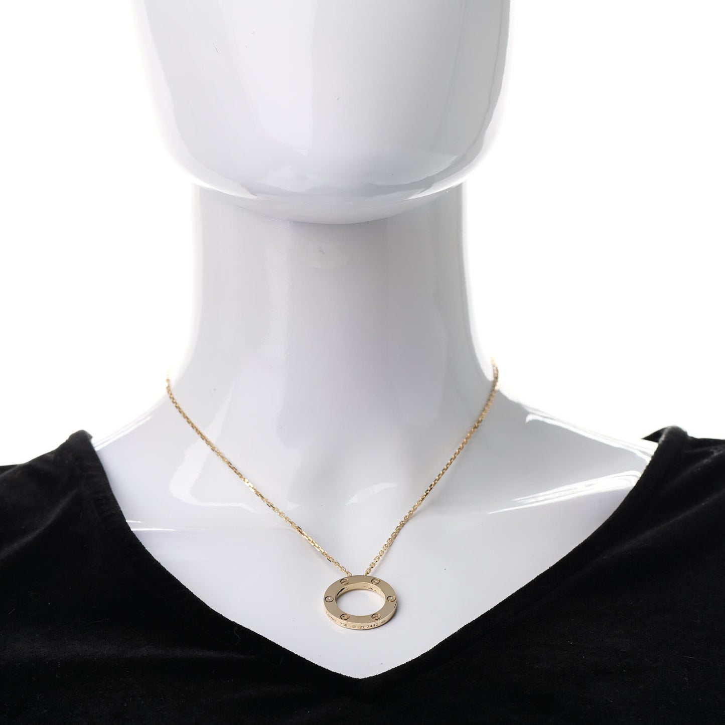 18K Yellow Gold LOVE Pendant Necklace