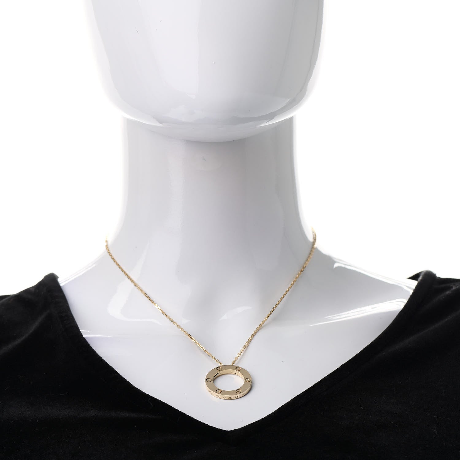 Cartier 18K Yellow Gold LOVE Pendant Necklace 2 of 6