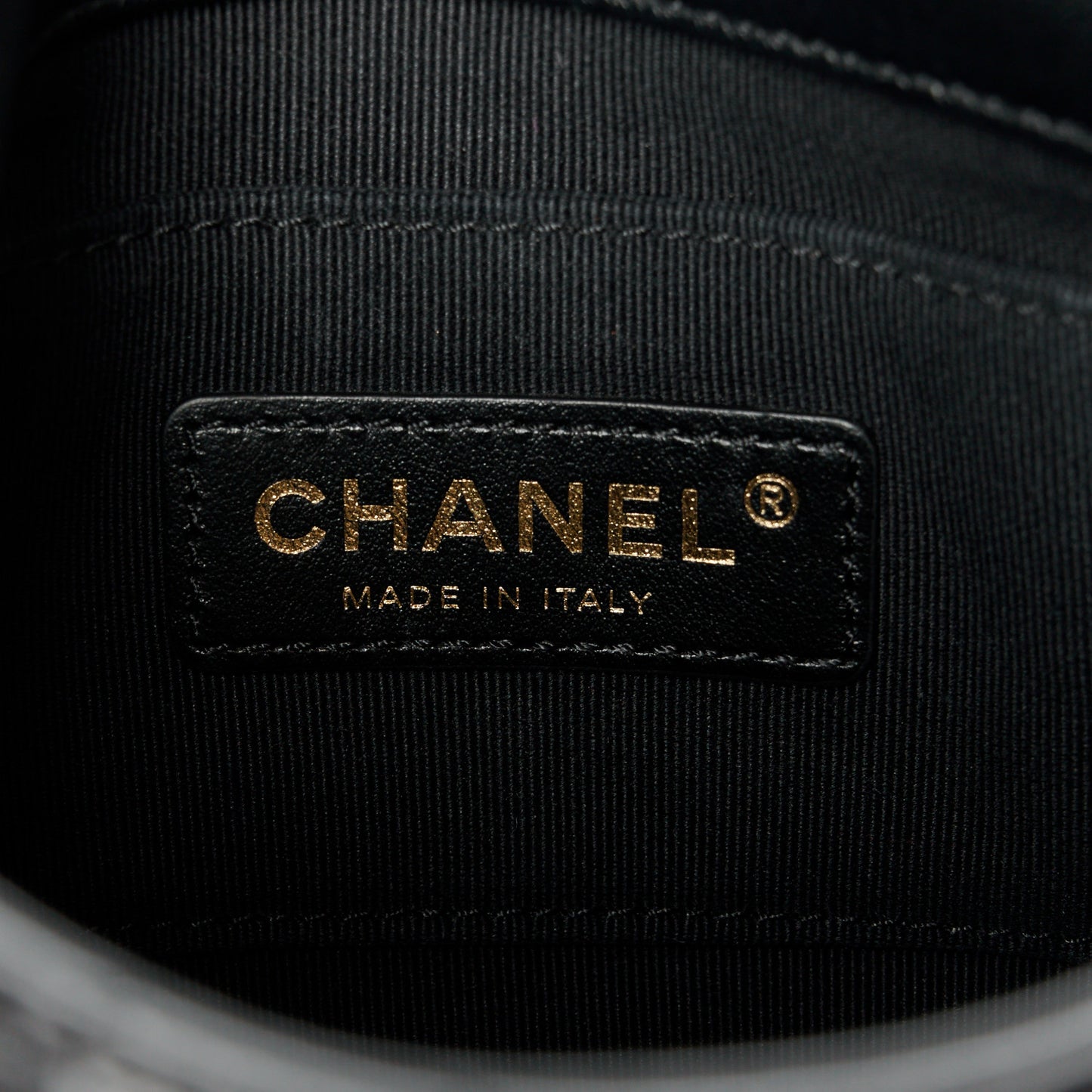 Lambskin Quilted Mini Lacquered Chain Flap Black