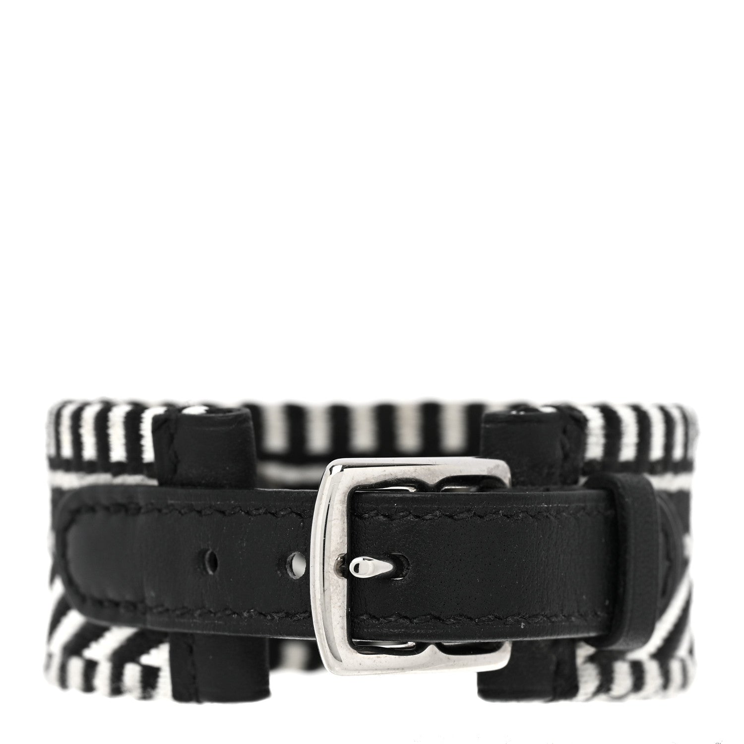 Hermes Toile Sombrero Rivale Cavale Bracelet T2 Black 3 of 5