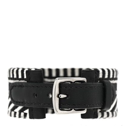 Hermes Toile Sombrero Rivale Cavale Bracelet T2 Black 3 of 5