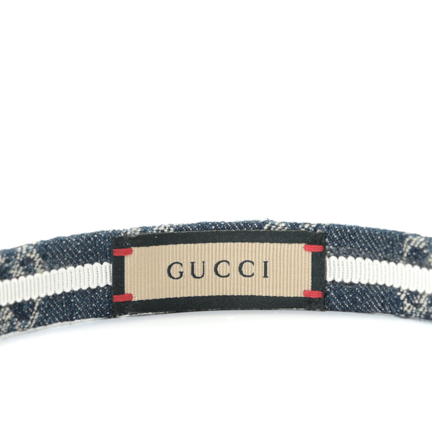 Gucci Denim Monogram Headband 4 of 7