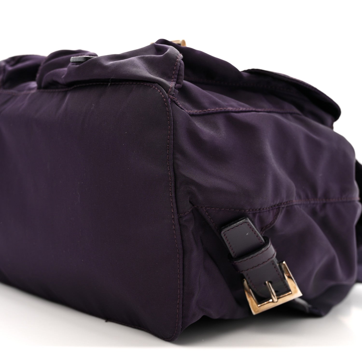 Prada Tessuto Nylon Saffiano Medium Backpack Purple 10 of 13