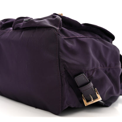 Prada Tessuto Nylon Saffiano Medium Backpack Purple 10 of 13
