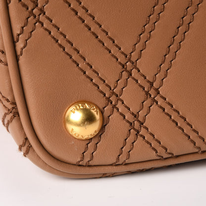 Prada City Calf Quilted Large Double Bag Caramel 11 of 12