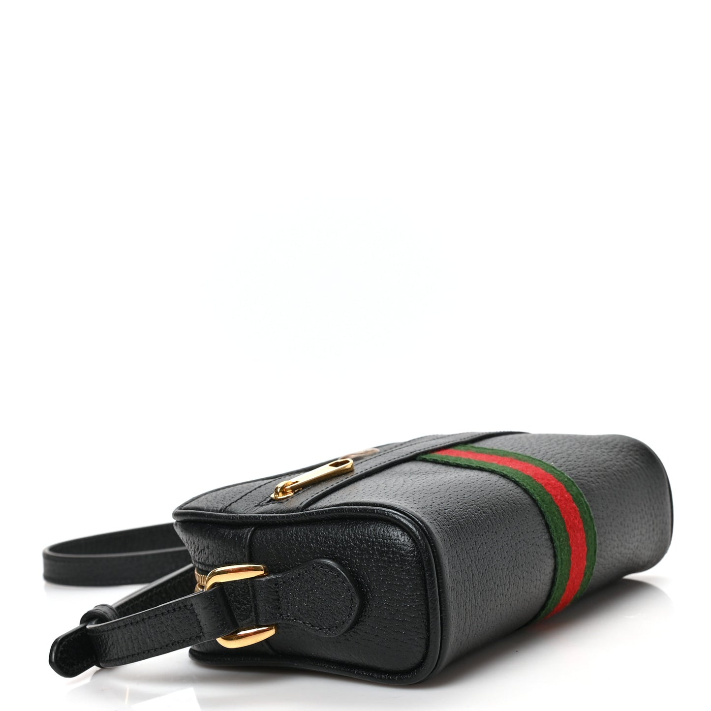 Calfskin Web Mini Ophidia Shoulder Bag Black