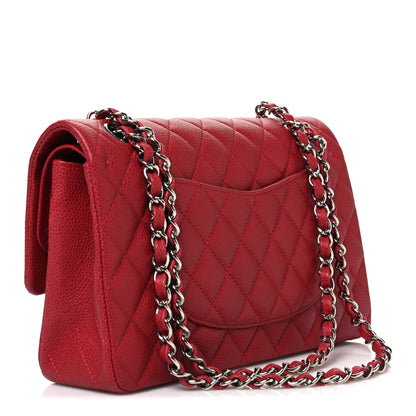 Chanel Caviar Quilted Medium Double Flap Dark Red 3 of 11