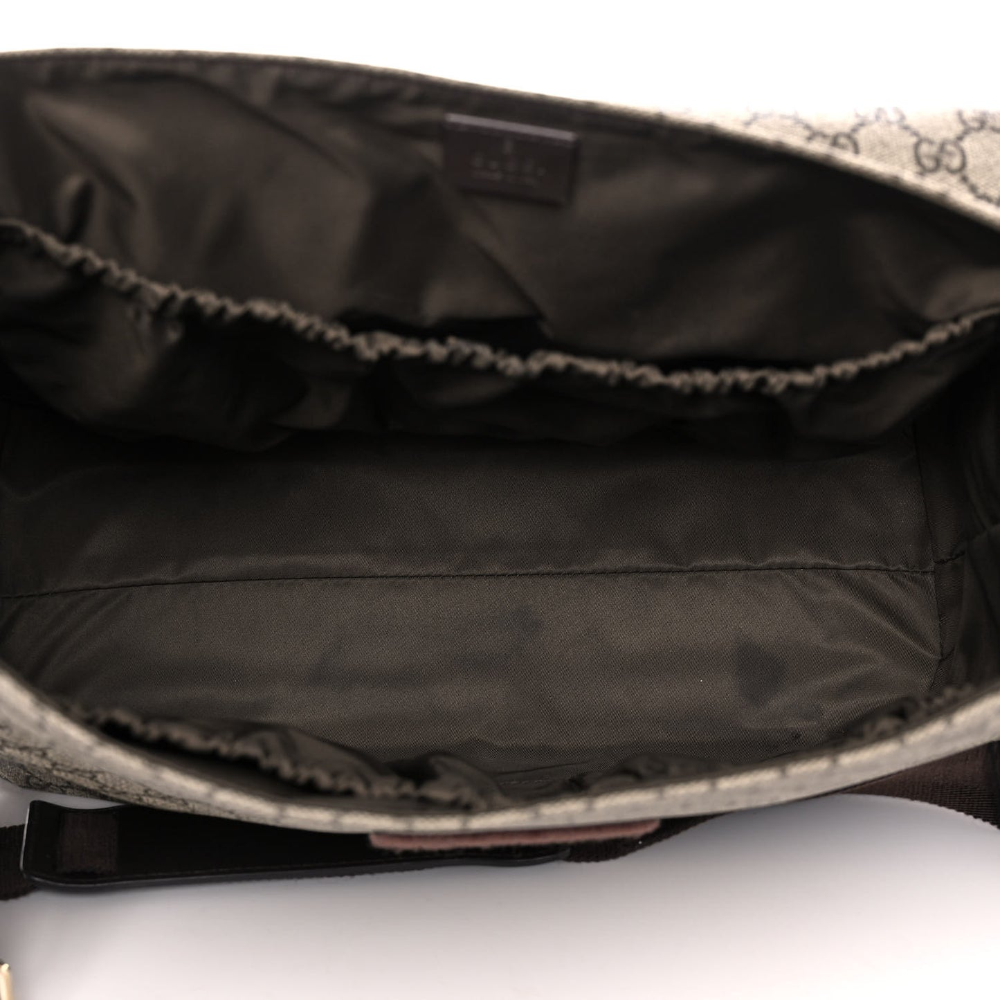 GG Plus Monogram Messenger Diaper Bag Dark Brown