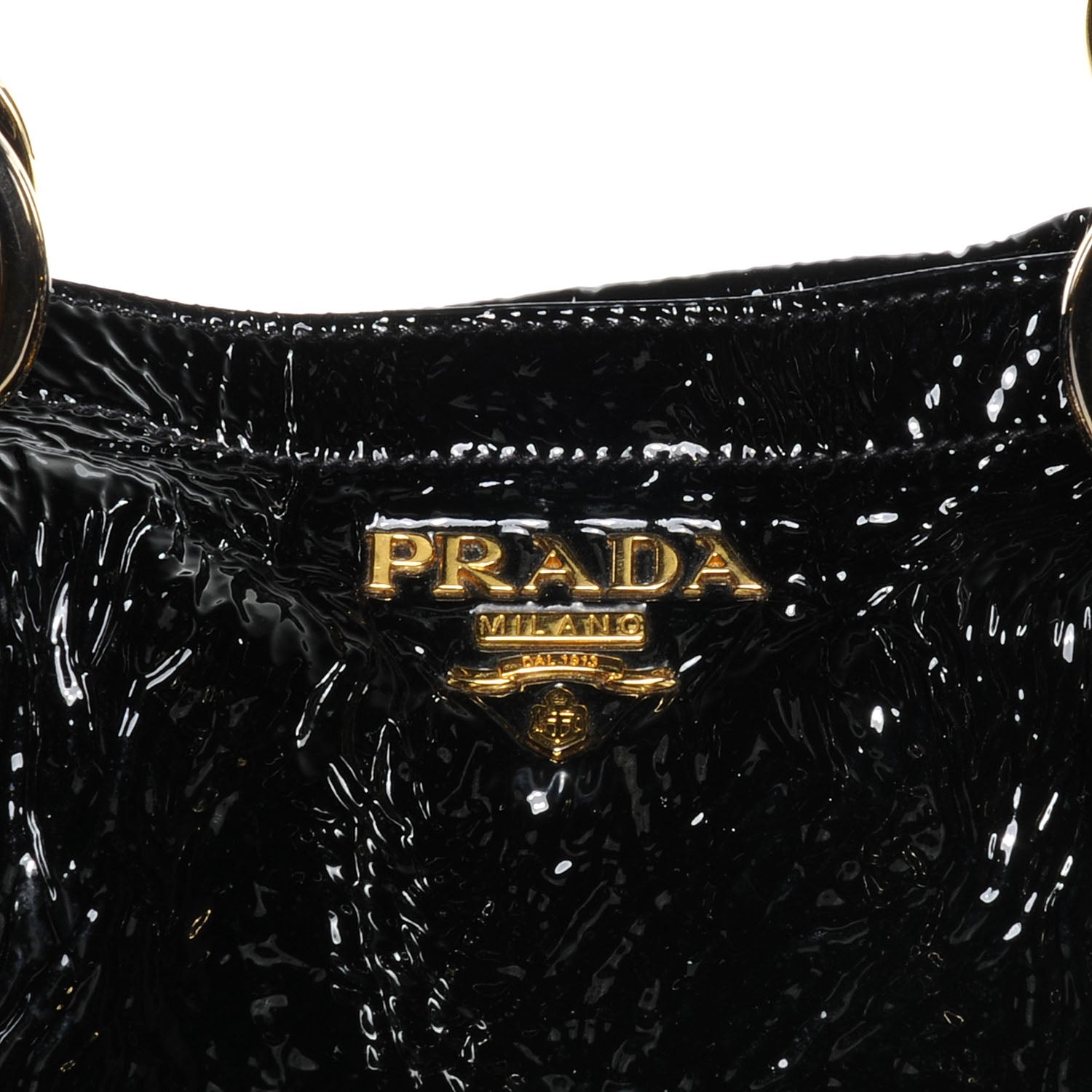 Prada Vernice Shopping Tote Black 5 of 9
