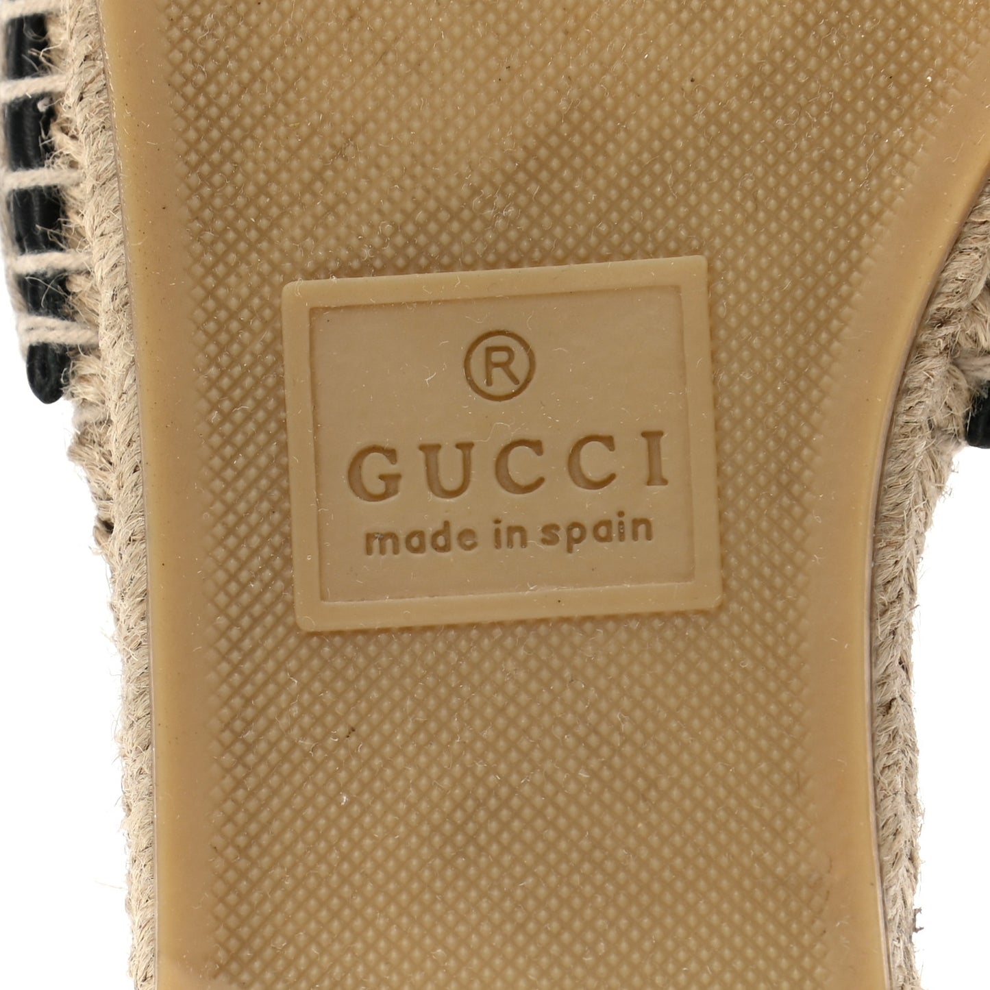 Monogram Matelasse GG Marmont Espadrille 20mm Slide Sandals 38 Beige Ebony Black