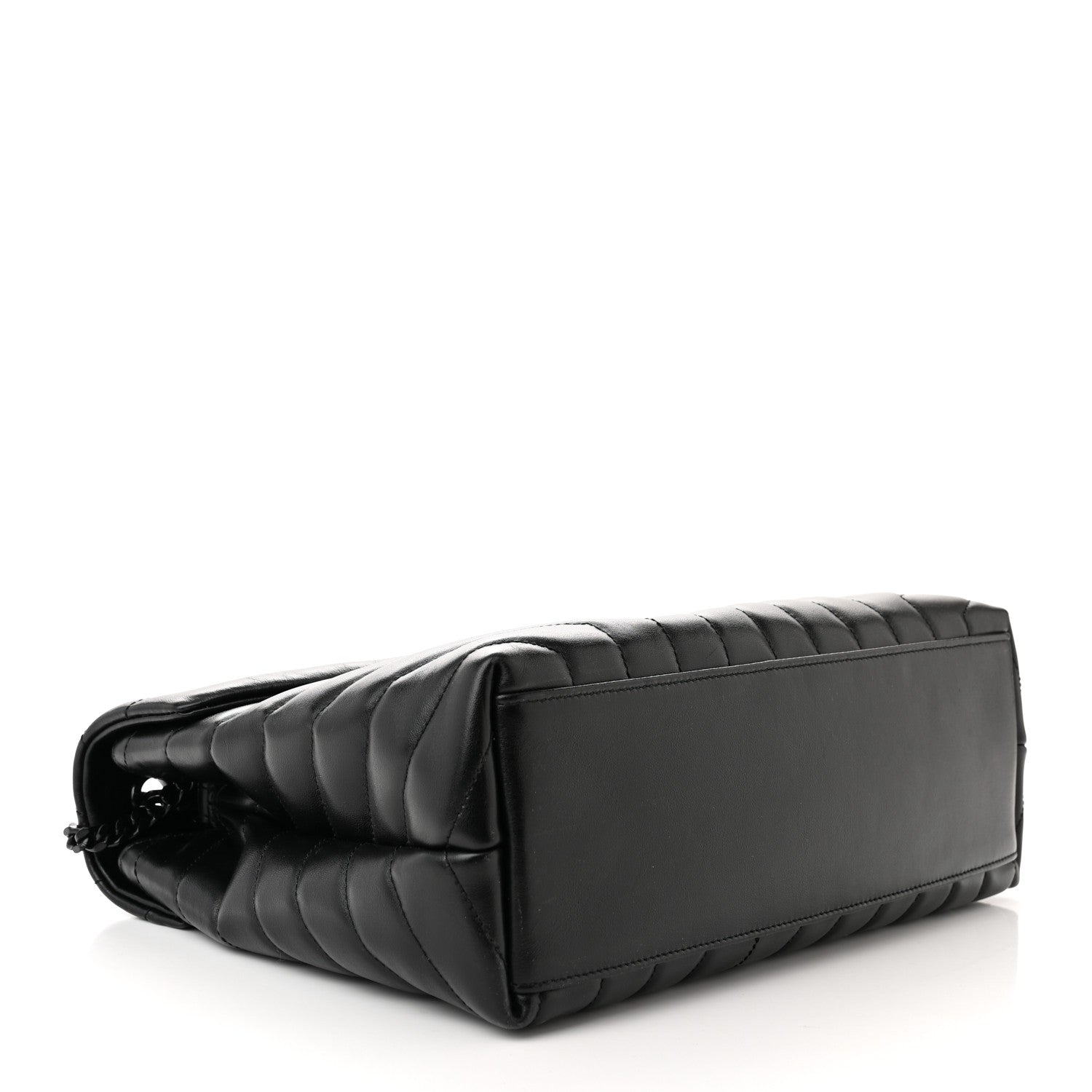 Saint Laurent Calfskin Y Quilted Monogram Monochrome Medium Loulou Chain Satchel Black 4 of 10