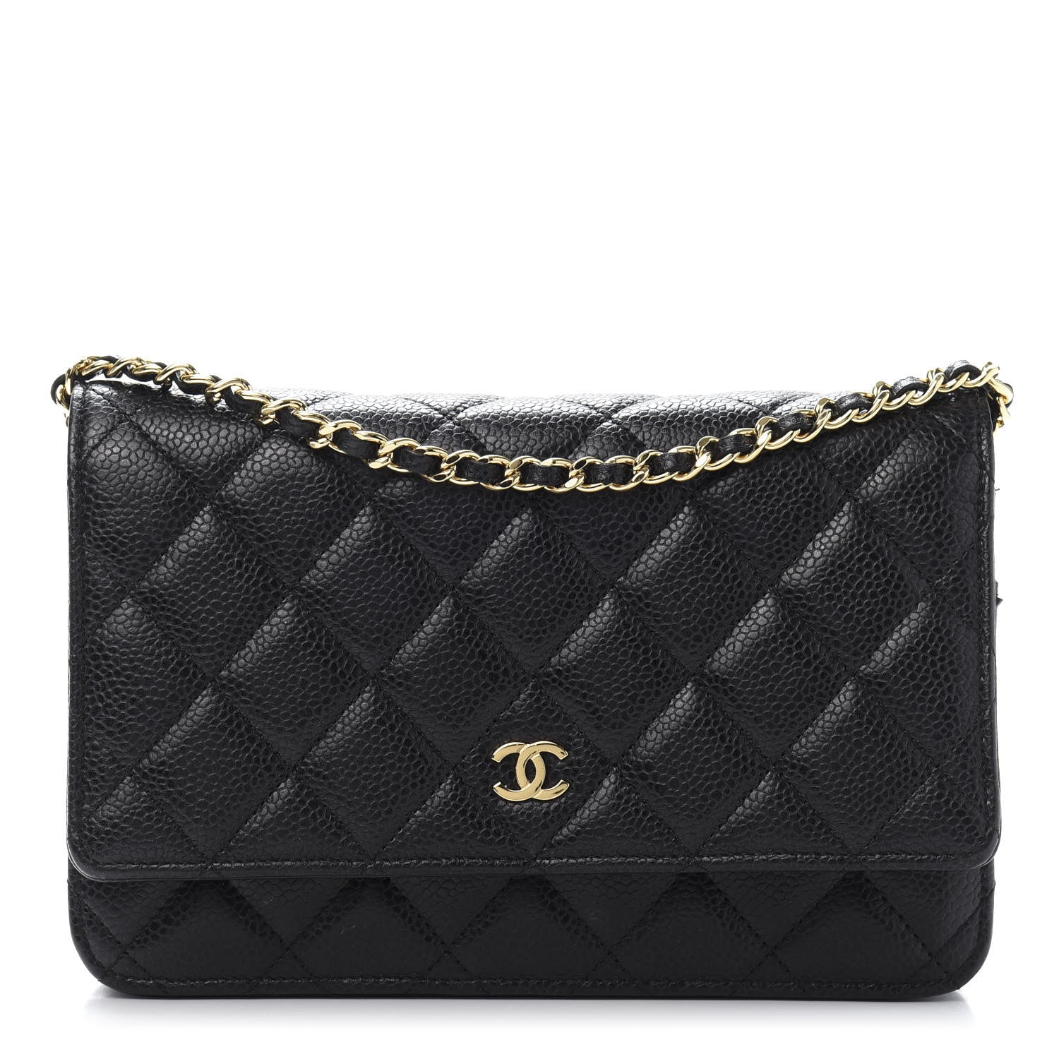 Chanel Caviar Quilted Wallet On Chain WOC Black 1 of 12