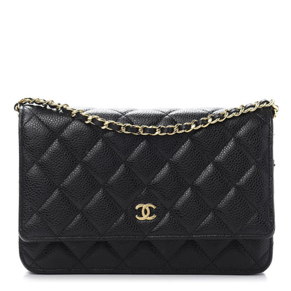 Chanel Caviar Quilted Wallet On Chain WOC Black 1 of 12