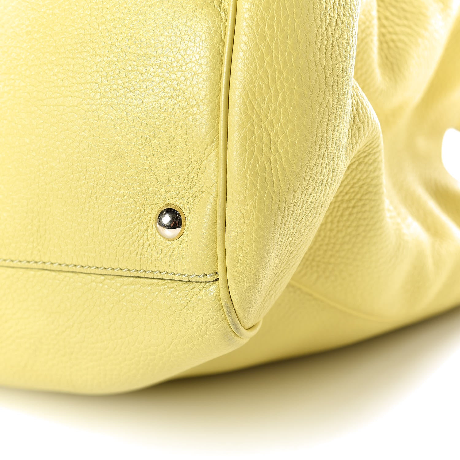 Gucci Pebbled Calfskin Large Bamboo Shopper Tote Citrus 10 of 19