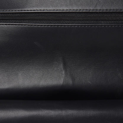Chanel Striated Patent Quilted Medium Double Flap Black 9 of 9