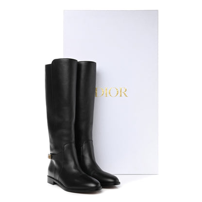 Christian Dior Soft Calfskin Empreinte High Boot 35.5 Black 9 of 9
