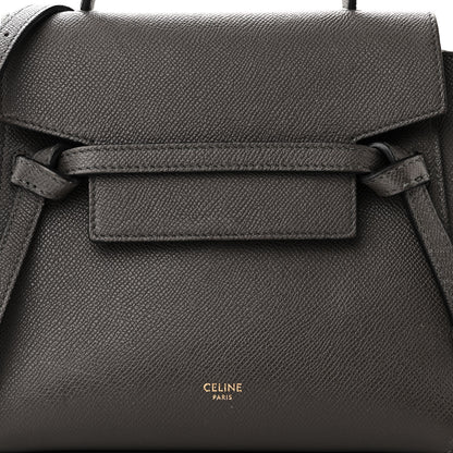 Celine Grained Calfskin Nano Belt Bag Grey 8 of 10
