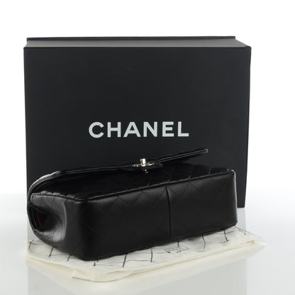 Chanel Lambskin Quilted Jumbo Double Flap Black 4 of 7