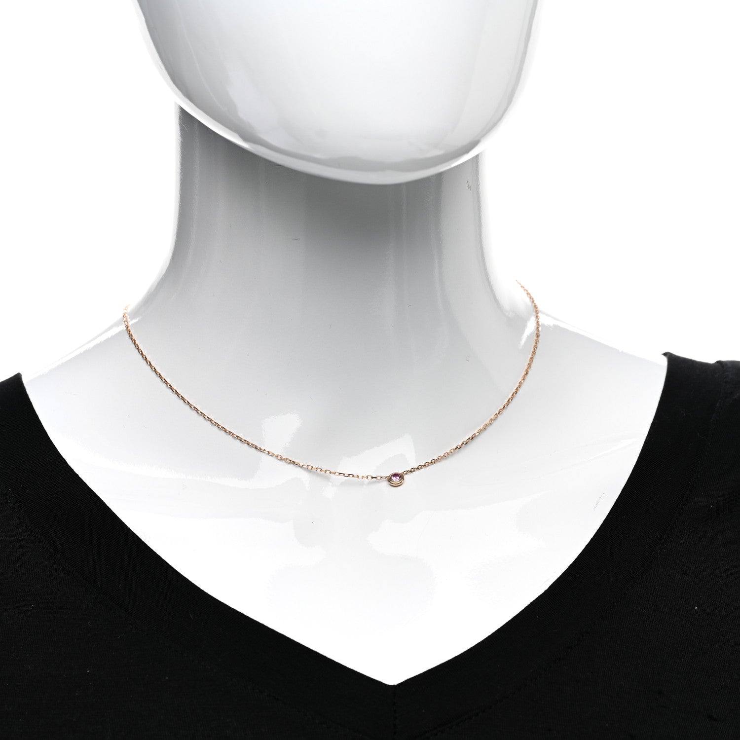 Cartier 18K Pink Gold Pink Sapphire D'Amour Pendant Necklace 2 of 4