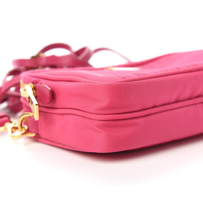 Prada Tessuto Nylon Saffiano Mini Camera Crossbody Fuxia 6 of 9
