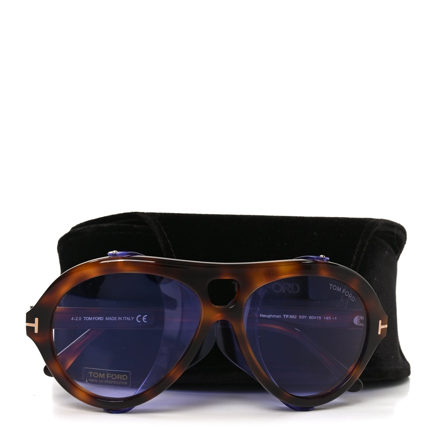Tom Ford Acetate Neughman Sunglasses TF 882 Havana Purple 7 of 7