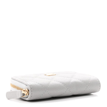Chanel Caviar Quilted Zip Coin Purse Grey 4 of 8