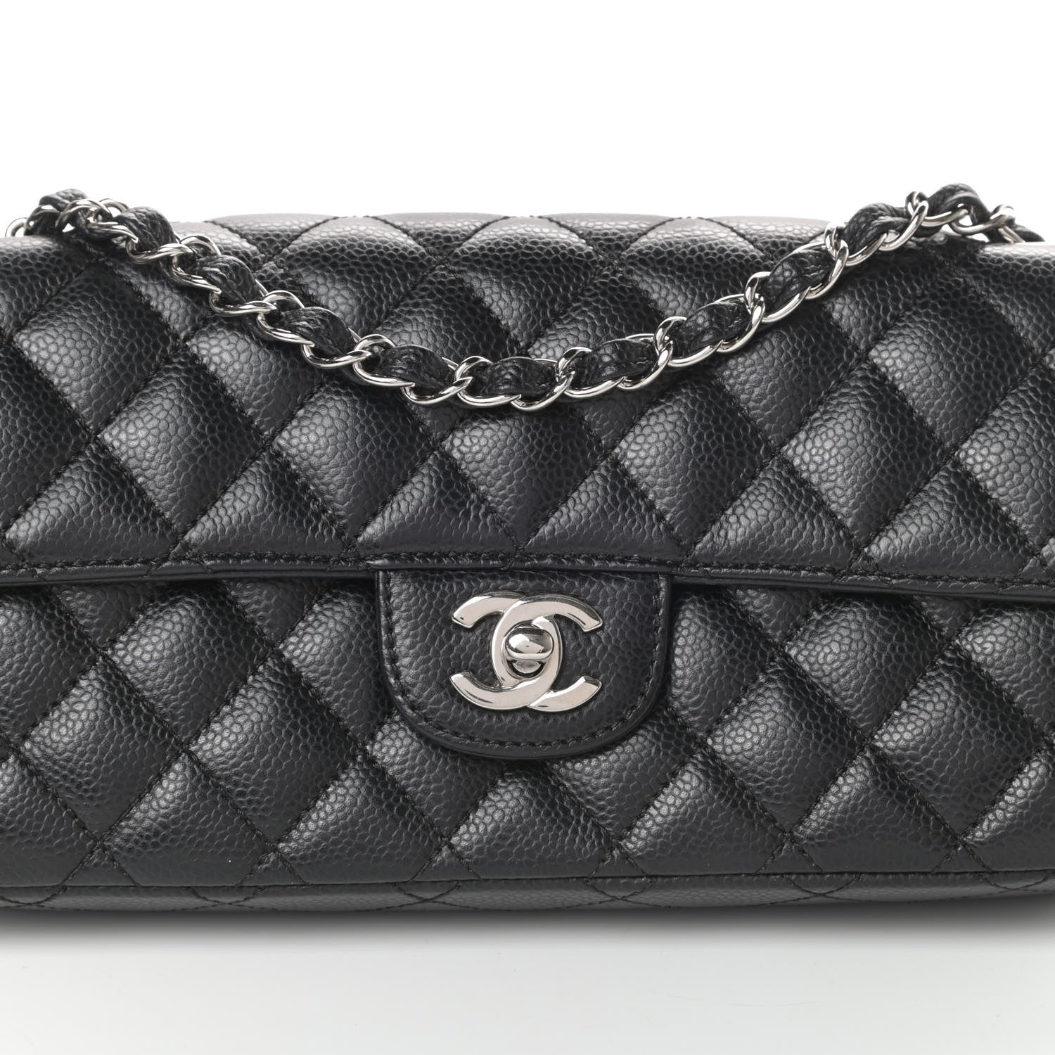 Chanel Caviar Quilted East West Flap Black 8 of 10