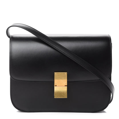 Celine Box Calfskin Medium Classic Box Flap Bag Black 1 of 10