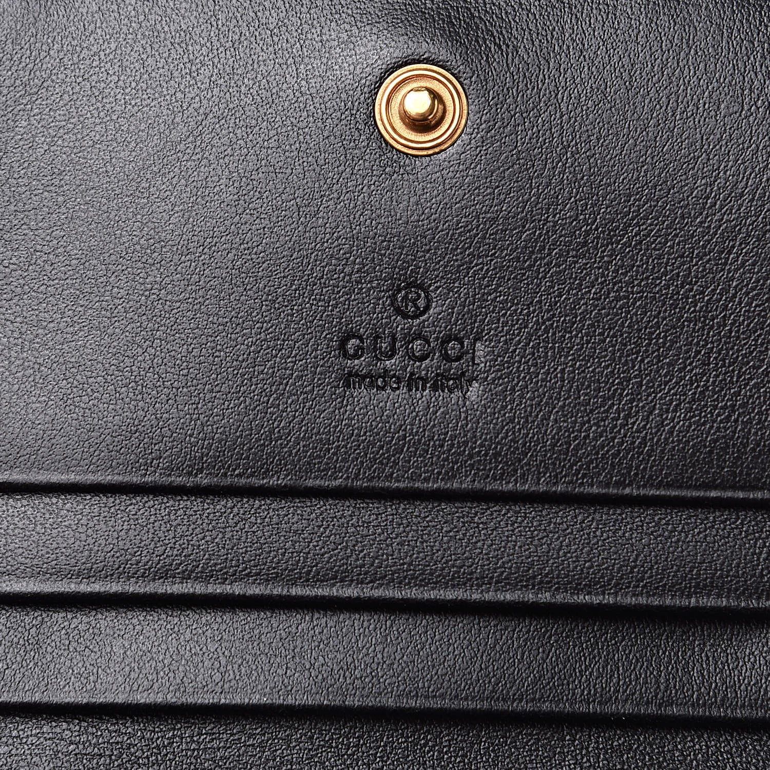 Gucci Calfskin Matelasse GG Marmont Card Case Wallet Black 6 of 7