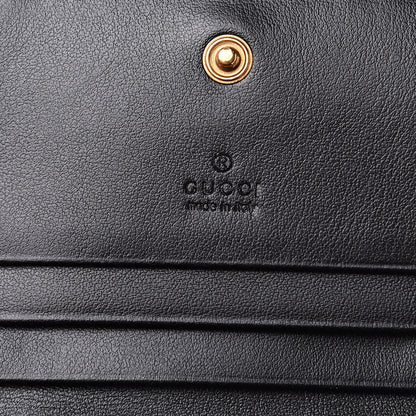 Gucci Calfskin Matelasse GG Marmont Card Case Wallet Black 6 of 7