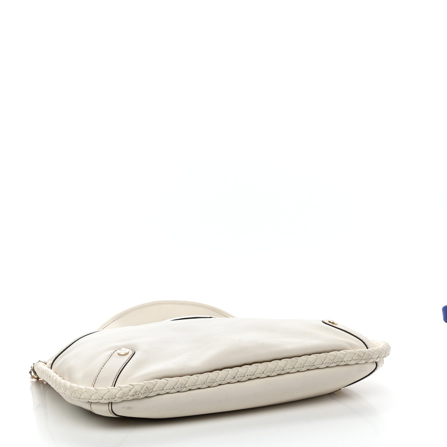 Calfskin Britt Medium Shoulder Bag White