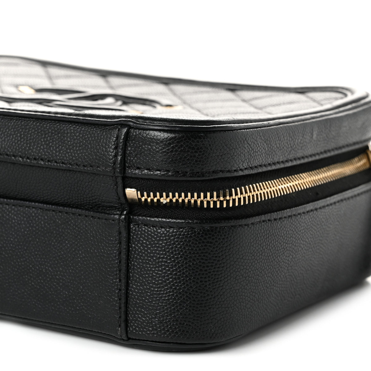 Chanel Caviar Quilted Medium CC Filigree Vanity Case Black 10 of 11