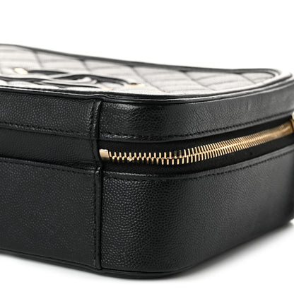Chanel Caviar Quilted Medium CC Filigree Vanity Case Black 10 of 11
