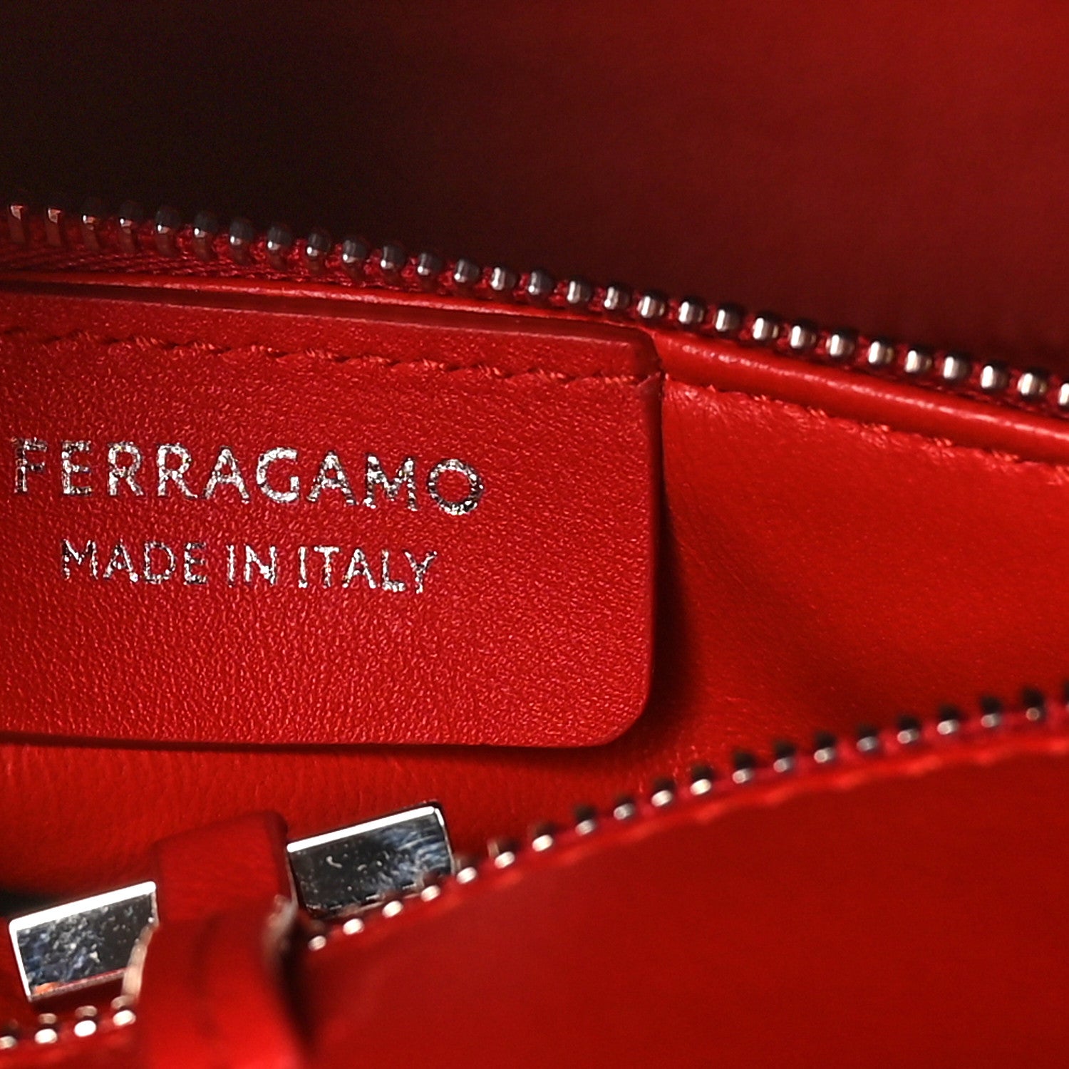 Salvatore Ferragamo Natural Grain Calfskin Medium Hug Bag Flame Red 5 of 9