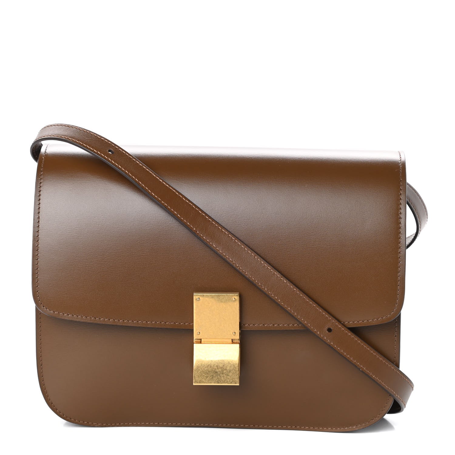 Celine Box Calfskin Medium Classic Box Flap Bag Camel 1 of 10