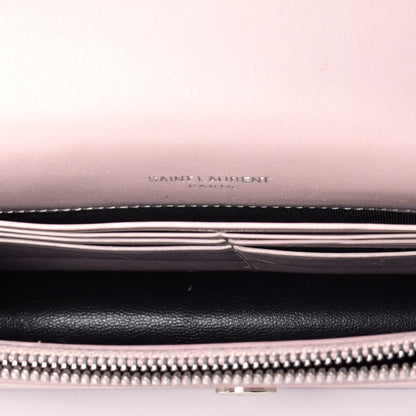 Saint Laurent Smooth Calfskin Classic Monogram Kate Tassel Chain Wallet Marble Pink 5 of 10