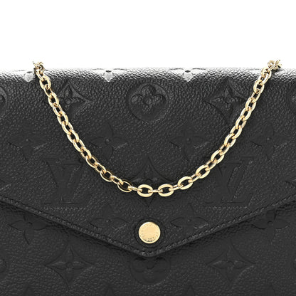 Louis Vuitton Empreinte Pochette Felicie Chain Wallet Black 9 of 12