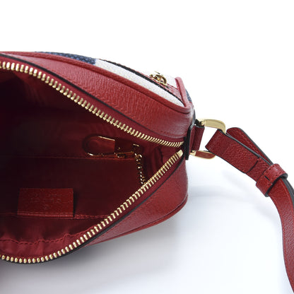 Gucci Canvas Sylvie Stripe Mini Ophidia Camera Bag Mystic White Hibiscus Red Maritime 5 of 9
