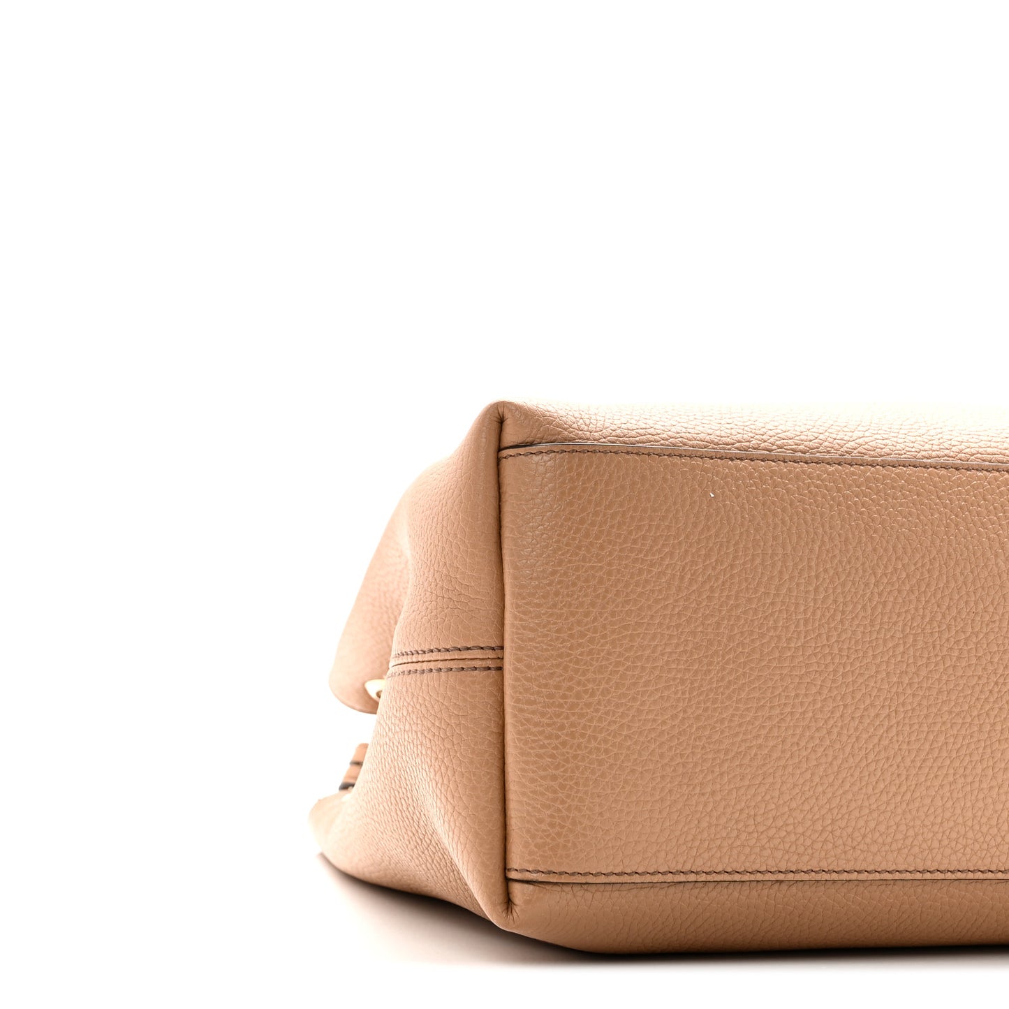 Pebbled Calfskin Medium Soho Chain Shoulder Bag Camelia