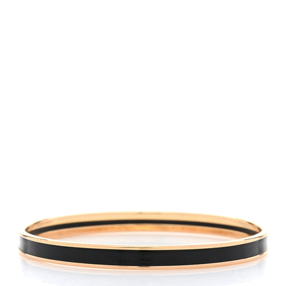 Hermes Enamel Uni Bangle 62 Black 3 of 5