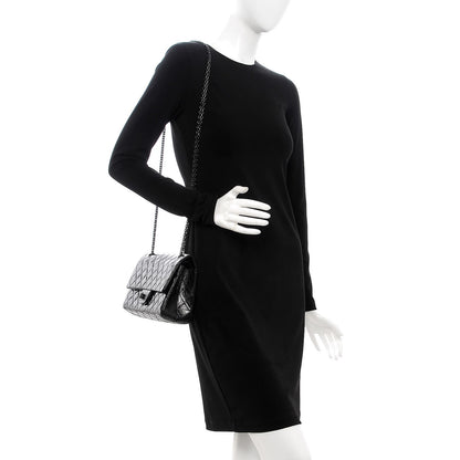 Chanel Glazed Calfskin Quilted 2.55 Reissue 225 Flap Black 2 of 9