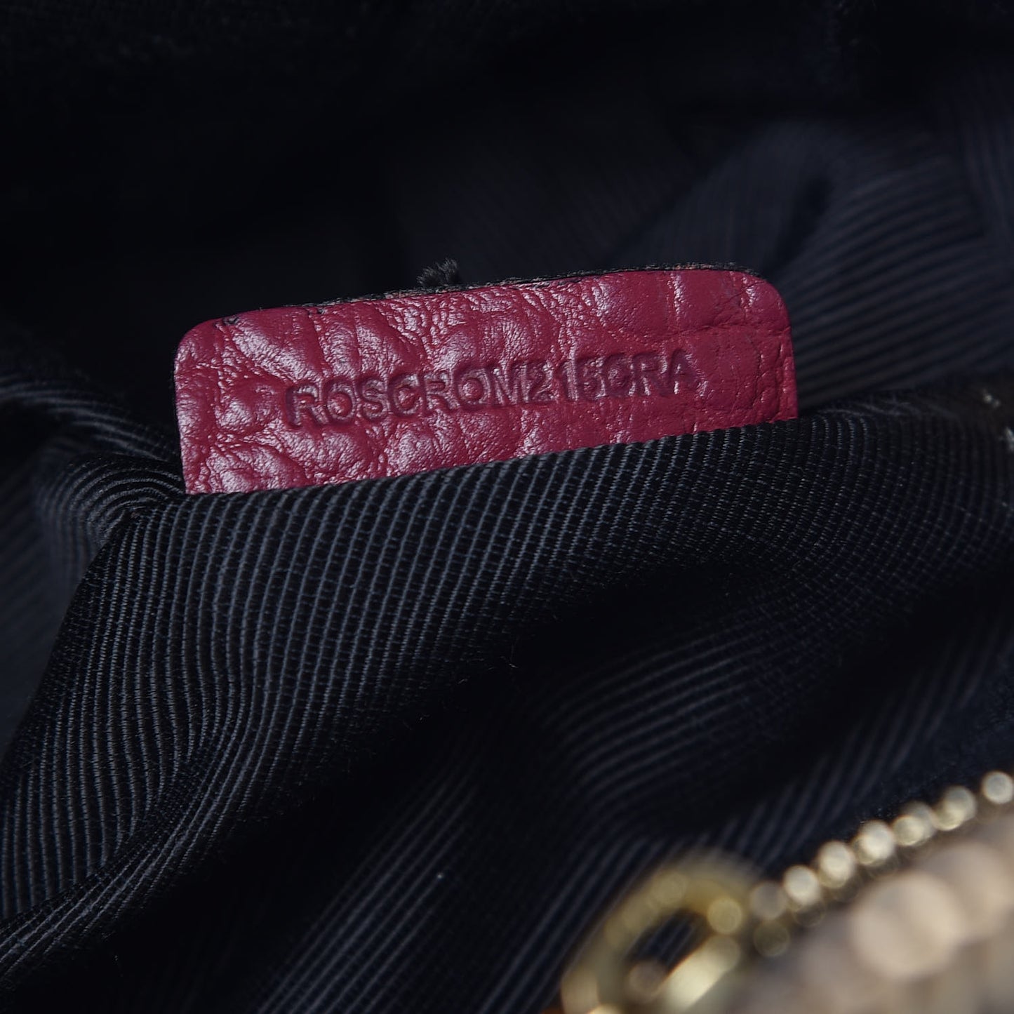 Heritage Grain Check Embossed Small Orchard Bowling Bag Dark Plum