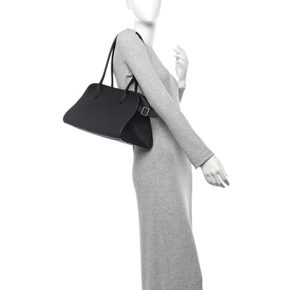 The Row Grained Calfskin Margaux Shoulder 12 Black 3 of 9