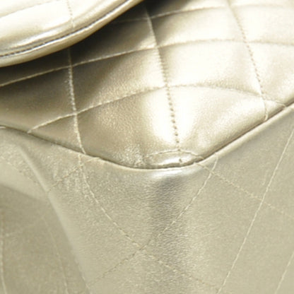 Chanel Lambskin Quilted Jumbo Flap Metallic Bronze 5 of 11