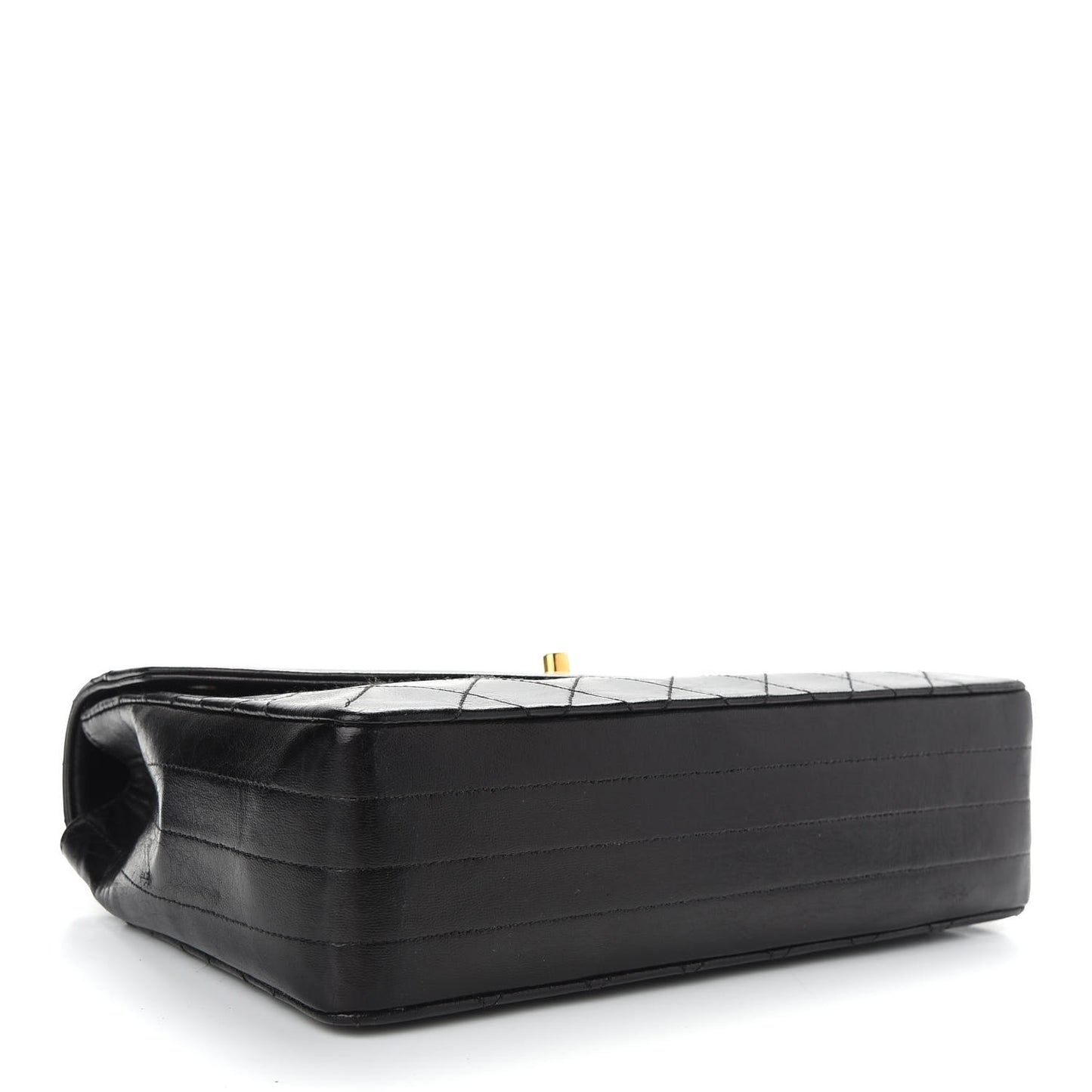 Lambskin Quilted Medium Single Flap Black