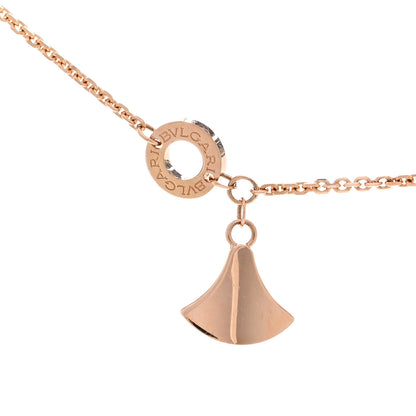 Bulgari 18K Rose Gold Diamond Mother of Pearl Divas' Dream Pave Pendant Necklace 4 of 5